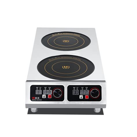 Microzhi Commercial Induction Cookers Double Head Saucepan Oven High Power 3500w Electromagnetic