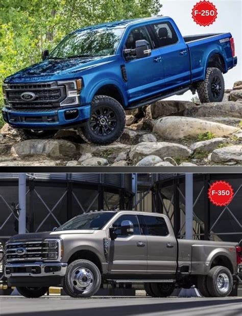 Battle of the Heavyweights: F250 vs F350 - Which Reigns Supreme