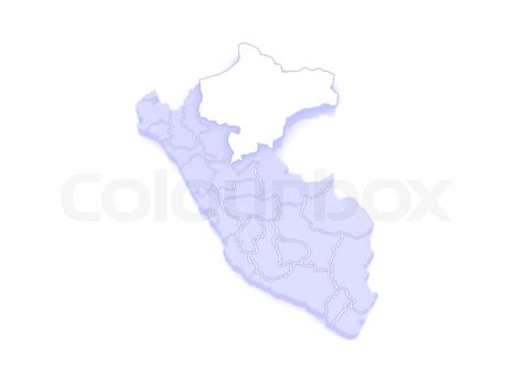 Map of Loreto. Peru. | Stock image | Colourbox