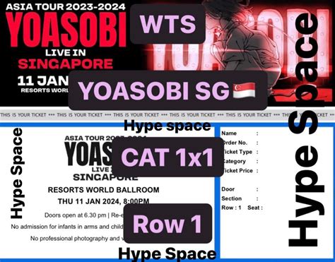 Cat Va Row Yoasobi Singapore Tour Tickets Vouchers Event