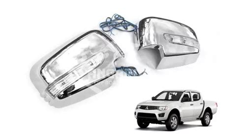 Cubre Espejo Cromados Con Led Mitsubishi L200 2006 2015 Deco Cuotas