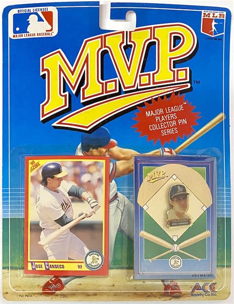 Jose Canseco 1990 Oakland Athletics Baseball MVP Major League Players