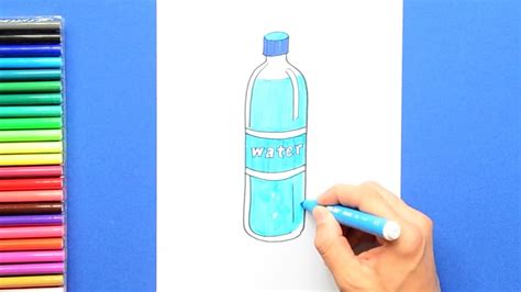 How To Draw A Water Bottle Youtube