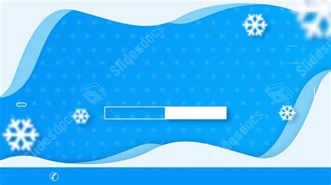 White Blue Winter Snowflake Snowing Simple Powerpoint Background For ...