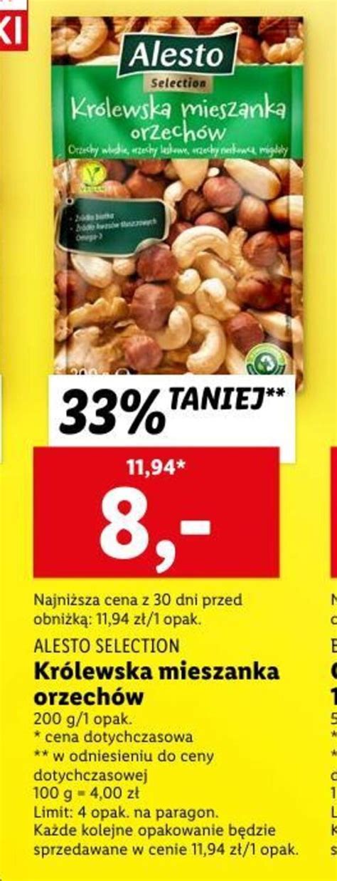 Promocja Alesto Selection Kr Lewska Mieszanka Orzech W G W Lidl