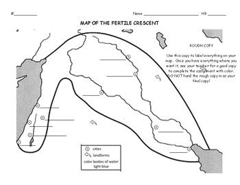 Ancient Civilizations: Fertile Crescent Map Activity by Scholl Math