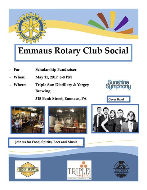 Club Social May 11th Rotary Club Of Emmaus