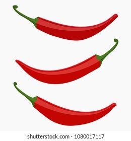 Red Hot Chili Pepper Set Vector Stock Vector Royalty Free 1052619722
