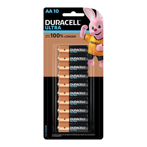 Duracell Ultra Alkaline AA Battery Pack Of 10 Ink Direct