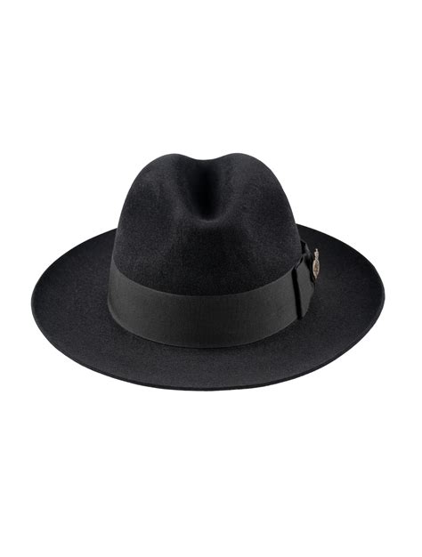 Christys Classic Felt Fedora Hat Black