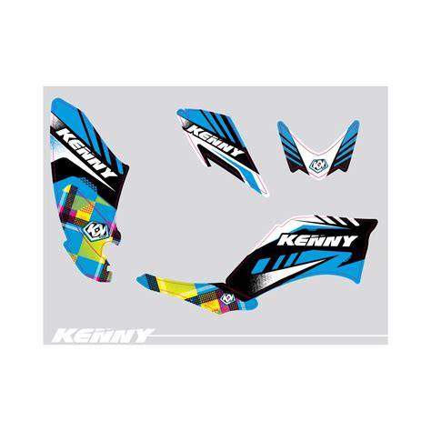 KIT DÉCO QUAD KENNY YAMAHA 250 RAPTOR BLEU