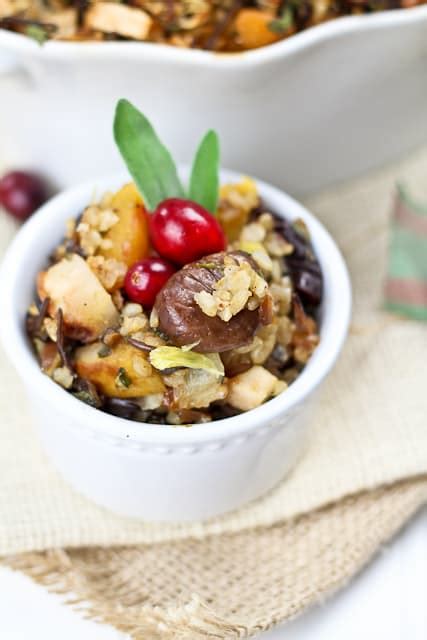 Brown and Wild Rice Turkey Stuffing with Chestnuts and Dried Fruits ...