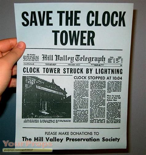 Back To The Future "Save the Clock Tower" Flyer (Stoltz) replica prod ...