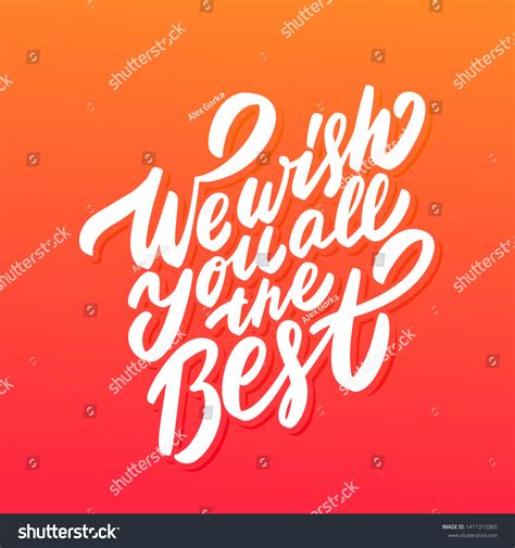 We Wish You All Best Vector Stock Vector Royalty Free 1411215365