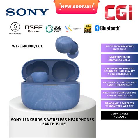 Sony WF-LS900N/LCE Truly Wireless LinkBuds S Earbuds - Earth Blue - CGi ...