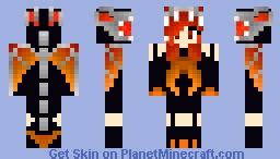 Fire Dragon Girl Minecraft Skin