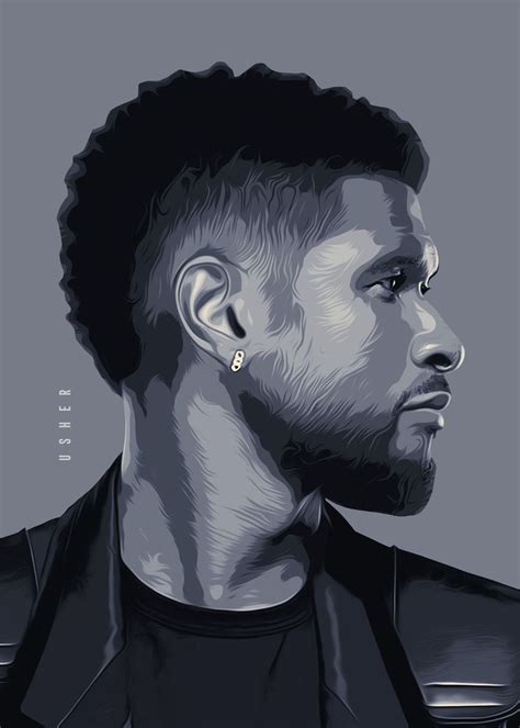 'Usher' Poster, picture, metal print, paint by Basues | Displate