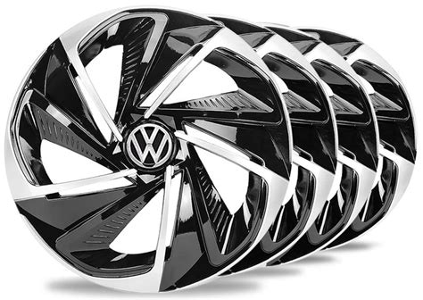 Jogo Calotas Nitro Aro Black Silver Vw Gol G G G G G G Up