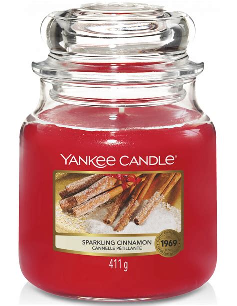 Bougie Sparkling Cinnamon Moyenne Jarre Yankee Candle Ma Jolie Bougie