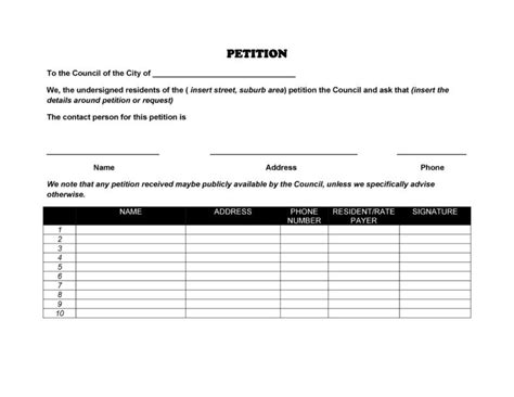 Petition Templates How To Write Petition Guide