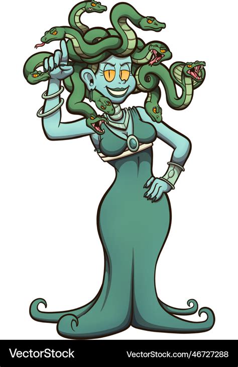 Cartoon Medusa Royalty Free Vector Image Vectorstock