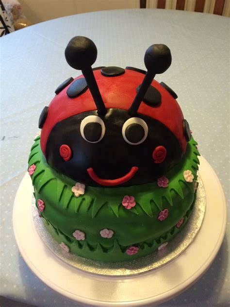 Gaston Ladybird Cake - Lily 26.02.15 | Cake, Bee cakes, Cake designs