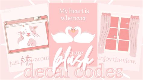 Bloxburg Blush Decal Codes Aesthetic Decals Roblox Youtube