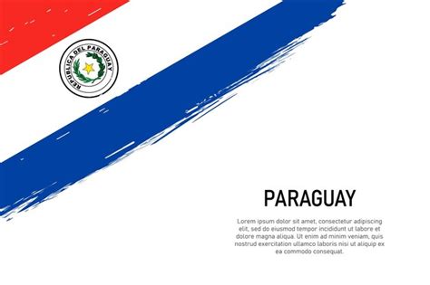 Fundo De Tra Ado De Pincel Estilo Grunge Bandeira Do Paraguai