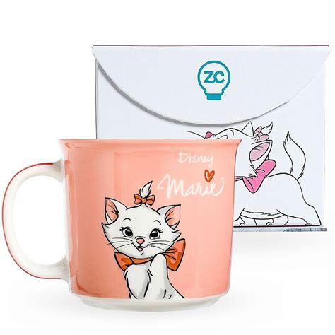 Caneca Tom 350ml Gatinha Marie Disney Bebrands Oficial