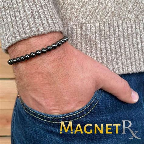 High Power Magnetic Hematite Bracelet Classic 6mm Bead