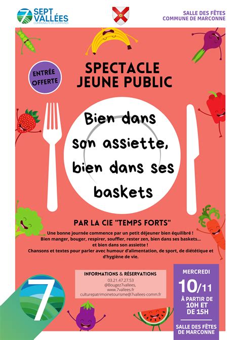 Spectacle Bien dans son assiette bien dans ses baskets Vallées d Opale