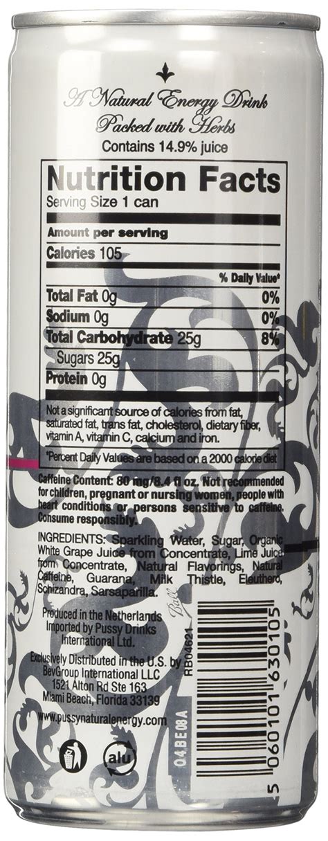 Pussy Natural Energy Drink 250ml Case Of 24 On Galleon Philippines