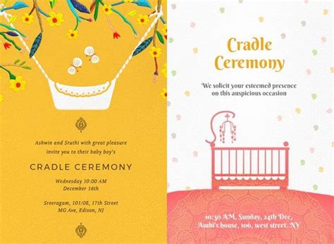 Cute Baby Naming Ceremony Invitation Templates And Messages Naming