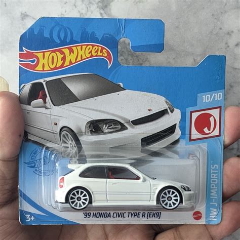 Hot Wheels Honda Civic Type R Ek White Short Card Shopee Malaysia