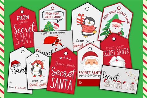 Free Printable Secret Santa Gift Tags