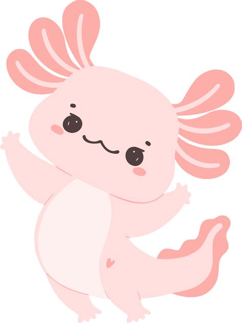 süß Baby Axolotl Mexikaner Gehen Fisch im Rosa 36283499 PNG