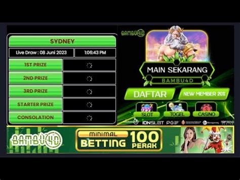 LIVE DRAW SYDNEY HARI INI KAMIS 8 JUNI 2023 LIVE SYDNEY TERCEPAT