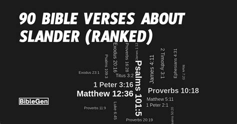 Bible Verses On Slander Ranked