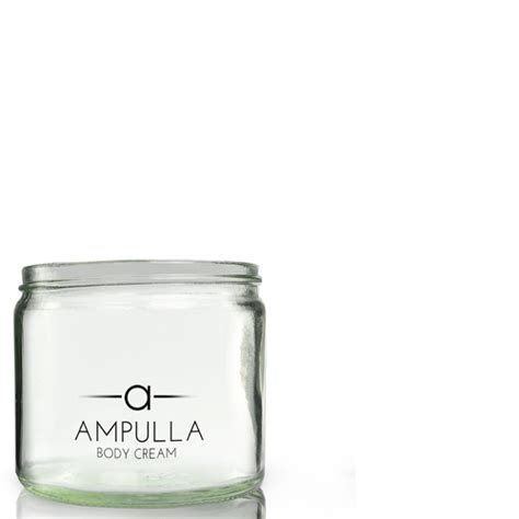 Ml Clear Glass Cosmetic Jar With Black Urea Cap Ampulla