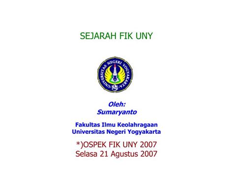 Ppt Sejarah Fik Uny Powerpoint Presentation Free Download Id1090561