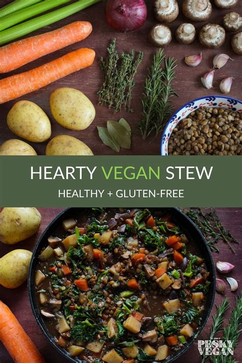 Hearty Vegan Stew One Pot Recipe The Pesky Vegan