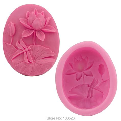 Aliexpress Buy Pcs Silicone Mold Beautiful Lotus Shaped Fondant