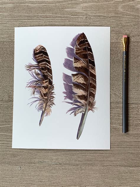 Great Horned Owl Feathers Print, Feather Print, Bird Print, Art Print ...