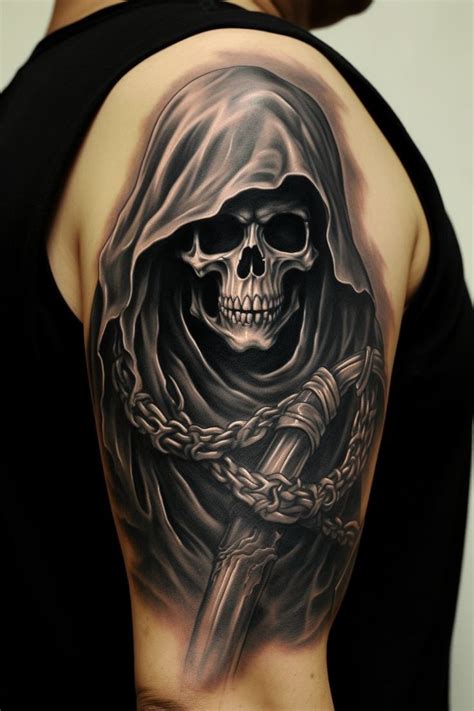 Pin on Pomysły na tatuaż in 2024 Skull sleeve tattoos Black skull