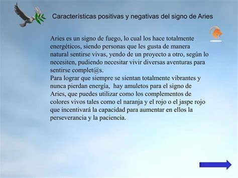 Características Positivas Y Negativas Del Signo De Aries Ppt