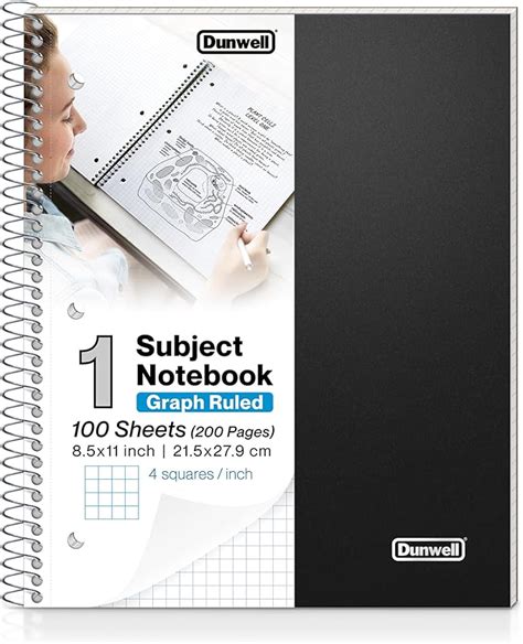 Amazon Dunwell Graph Paper Notebook X Black Plastic