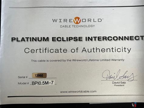 Wireworld Platinum Eclipse Xlr Interconnect Meter Photo