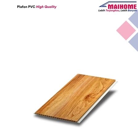 Jual Plafon Pvc Motif Kayu Coklat Muda Doff Maihome Wood 10 Shopee