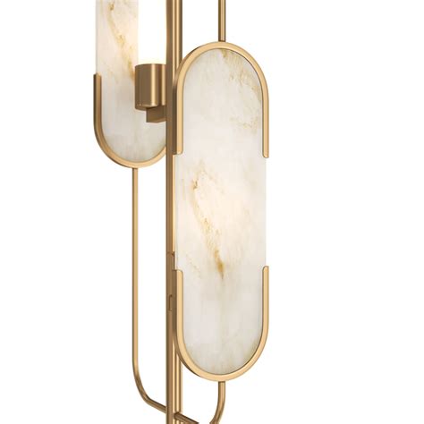 Maytoni Marmo Floor Lamp Gold Colour Natural Stone Lights Co Uk