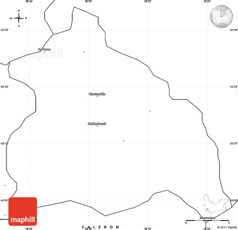 Blank Simple Map of STELLENBOSCH